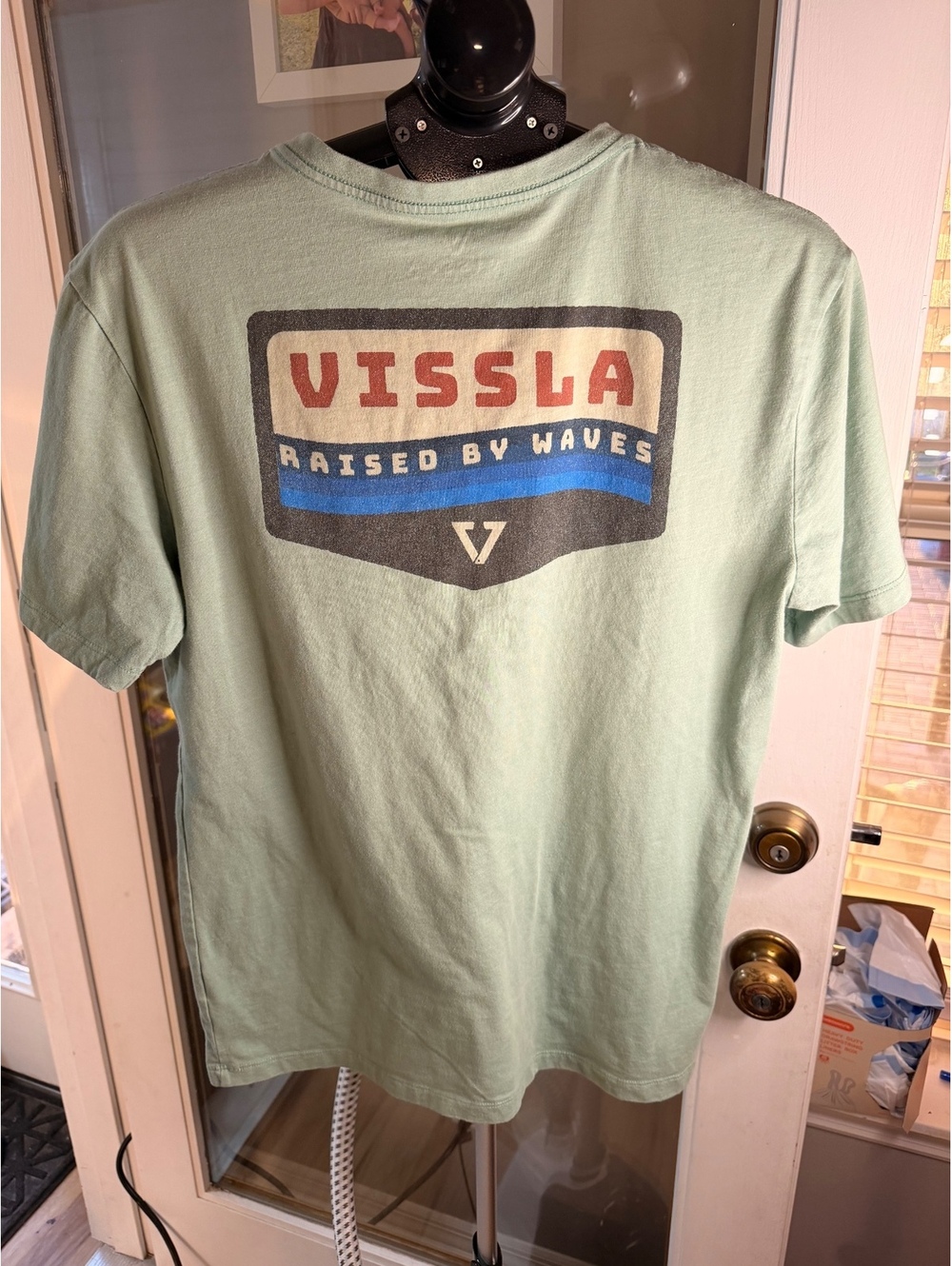 Vissla Roasted By Waves mint green T shirt